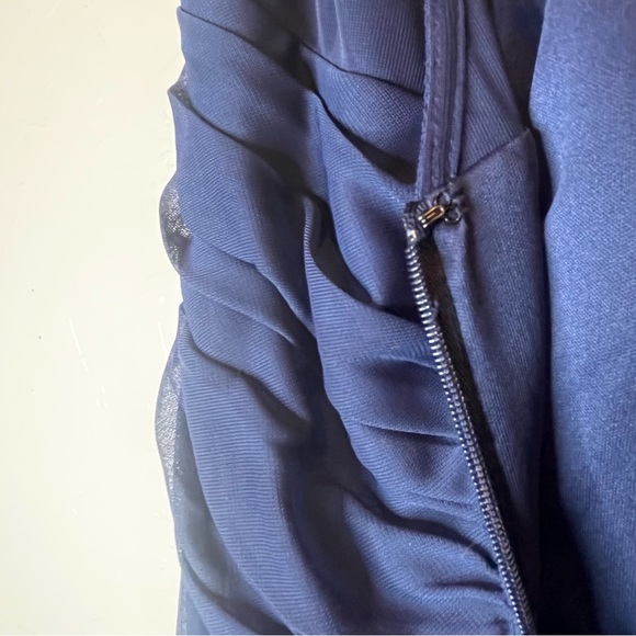 David’s Bridal Long Mesh Dress with Illusion Neckline Size 8 - Picture 9 of 12